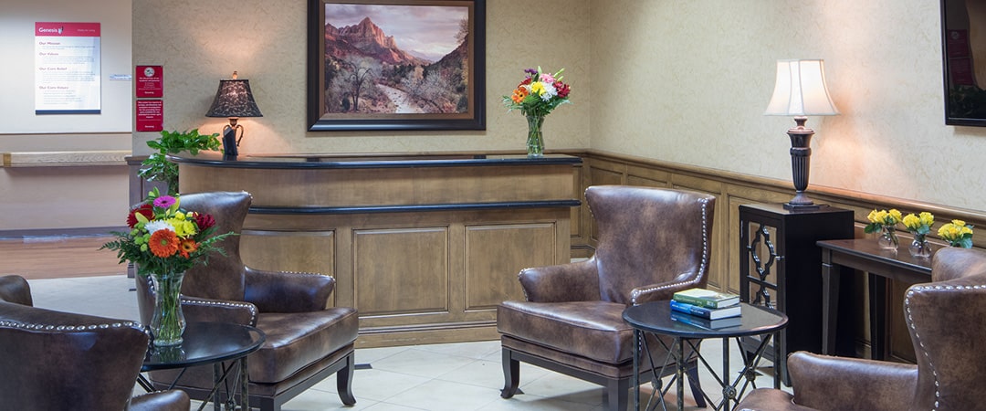 A reading room at the Ahwatukee Post Acute facility
