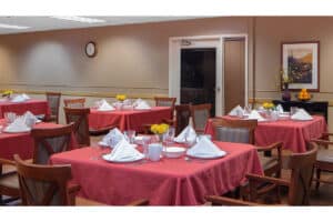 The dining room at the Ahwatukee Post Acute facility