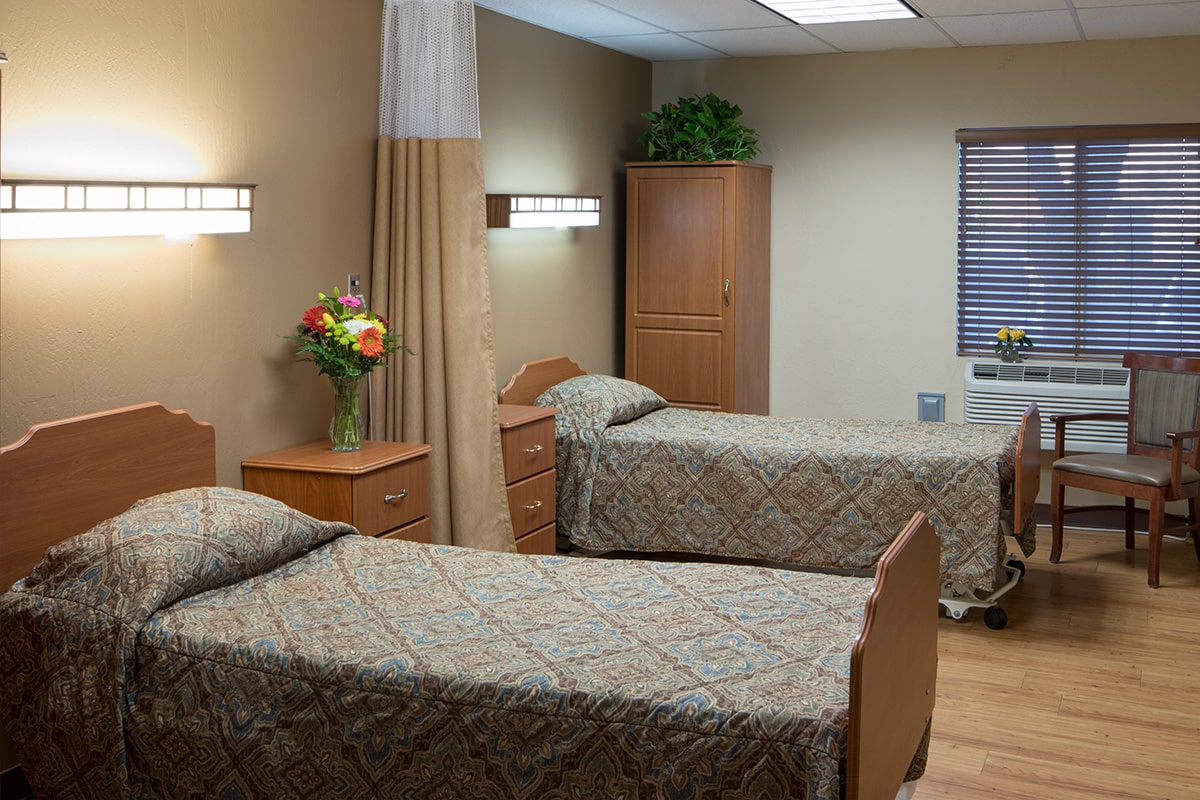 Semi-private room at the Ahwatukee Post Acute facility