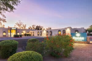 Outdoor dusk view of building at Ahwatukee Post Acute